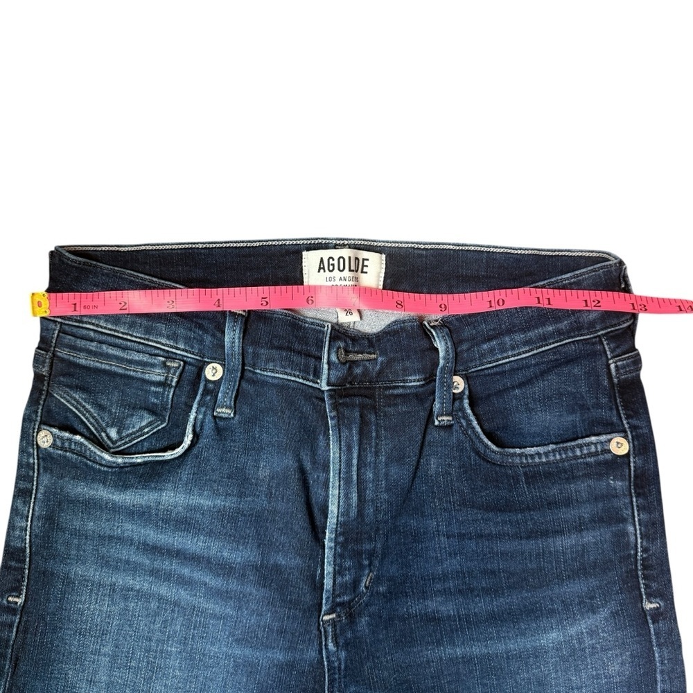 Agolde Dark Blue Denim Jeans - Picture 3 of 8